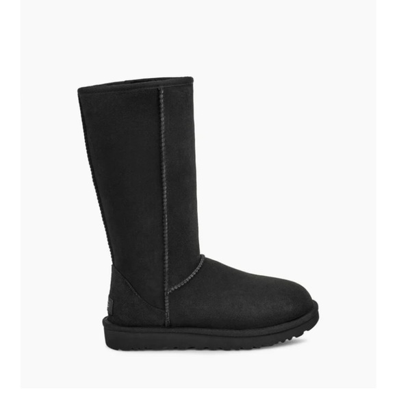 UGG Other - UGG Classic II Tall Boots Big Girl Size 4 Black Fits Women’s 6 Suede Sheepskin